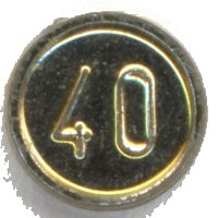 LEGO part Minifigure, Utensil Coin Type 1 with 40 Mark 70501d