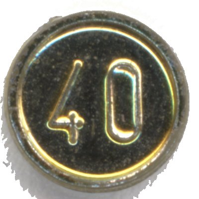 LEGO onderdeel Minifigure, Utensil Coin Type 1 with 40 Mark (70501d)