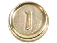 LEGO onderdeel Minifigure, Utensil Coin Type 3 with 1 Mark 97053a