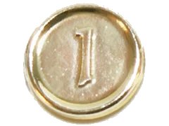 LEGO onderdeel Minifigure, Utensil Coin Type 3 with 1 Mark (97053a)