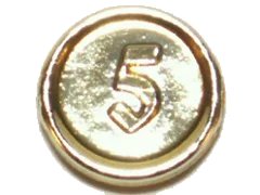 LEGO onderdeel Minifigure, Utensil Coin Type 3 with 5 Mark (97053c)