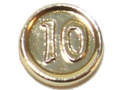 LEGO onderdeel Minifigure, Utensil Coin Type 3 with 10 Mark (97053d)