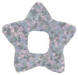 LEGO onderdeel Clikits, Icon Accent Paper Star 3 1/4 x 3 1/4 with Holographic Overlapping Circles Pattern (clikits110pb01)