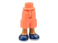 LEGO part Mini Doll Hips and Trousers Cropped Large Pockets with Molded Medium Nougat Legs and Printed Dark Blue Shoes with White Laces and Soles Pattern - Thin Hinge 35216bc00pb003