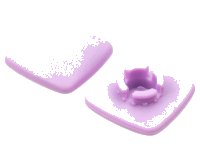 LEGO part Clikits, Icon Square 2 x 2 Small with Pin, Frosted (Solid and Transparent Colors) 45467