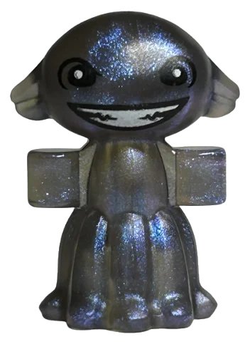 LEGO onderdeel Grindylow with Black Eyes and Wide Open Mouth Smile with White Teeth Pattern (3269pb01)