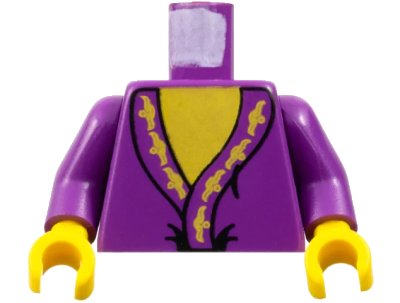LEGO onderdeel Torso Harry Potter Dumbledore Pattern / Purple Arms / Yellow Hands (973px149c01)