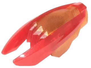 LEGO onderdeel Minifigure, Weapon Ninjago Time Blade with Molded Trans-Red Claws and Blades Pattern (28587pb03)
