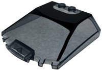 LEGO part Windscreen 6 x 6 x 1 1/3 Straight Sides with Black Roof and Window Frame Pattern 65633pb21