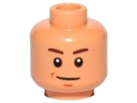 LEGO part Minifigure, Head Brown Eyebrows, Chin Dimple, Smile Pattern (SW Zander) 3626pb1675