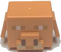 LEGO onderdeel Minifigure, Head, Modified Cube with Ear Flaps and Minecraft Piglin Face Pattern 73232pb01