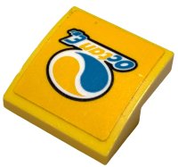 LEGO onderdeel Slope, Curved 2 x 2 x 2/3 with Octan Logo and 'Octan E' Pattern (Sticker) - Set 60291 15068pb536