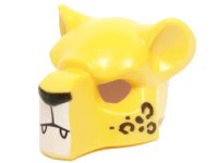 LEGO part Minifigure, Copricapo Maschera Felino con Nero Naso, Leopardo Macchie e Zanne Pattern 15084pb03