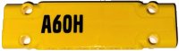 LEGO part Technic, Panel Plate 3 x 11 x 1 with Black 'A60H' Pattern Model Left Side (Sticker) - Set 42114 15458pb053L