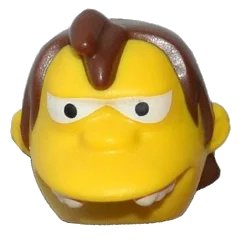 LEGO onderdeel Minifigure, Head, Modified Simpsons Nelson Muntz Pattern (16726c01pb01)