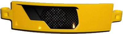 LEGO part Technic, Panel Curved 3 x 13 with Fan and Black Grille Pattern Model Right Side (Sticker) - Set 42114 (18944pb023R)