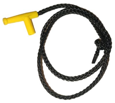 LEGO onderdeel Minifigure, Utensil Hose Nozzle Simple with 35L Black String (194cx2)