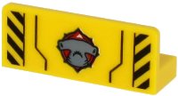 LEGO part Panel 1 x 3 x 1 with Hammerhead Shark Head and Black Danger Stripes on Transparent Background Pattern (Sticker) - Set 60266 23950pb001