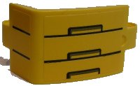LEGO part Technic, Panel Gekrümmt 3 x 5 x 3 mit schwarzen Linien und Rechtecken-Muster Modell Rechte Seite (Aufkleber) - Set 42055 24116pb006R