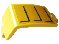 LEGO part Technic, Panel Gekrümmt 3 x 5 x 3 mit grauen Linien-Muster Modell Rechte Seite (Aufkleber) - Set 42108 24116pb017R