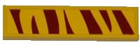 LEGO part Fliese 1 x 4 mit Dunkelrot Tiger Streifen Muster (Aufkleber) - Set 5885 2431pb0253
