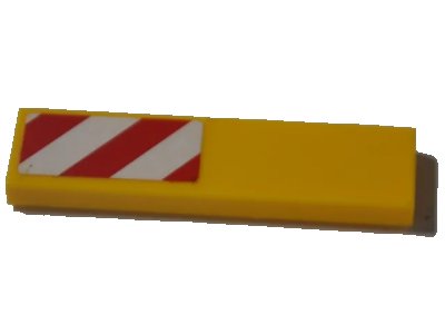 LEGO onderdeel Tile 1 x 4 with Red and White Danger Stripes Pattern (Sticker) - Set 60022 (2431pb0603)