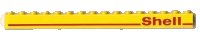 LEGO onderdeel Brick 1 x 16 with Red Line and 'Shell' Right Pattern (Sticker) - Set 1256 2465pb06