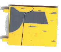 LEGO part Flag 6 x 4 with Gray Jedi Starfighter Pattern on both sides (Stickers) - Set 7669 2525pb003