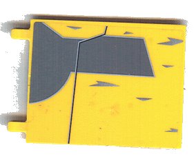 LEGO onderdeel Flag 6 x 4 with Gray Jedi Starfighter Pattern on both sides (Stickers) - Set 7669 (2525pb003)