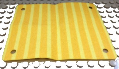 LEGO part Cloth Awning 9 x 11 with Bright Light Orange Stripes Pattern (26243)