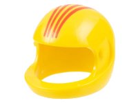 LEGO part Technic, Figure Accessory Helmet with Four Red Lines Pattern 2715px3