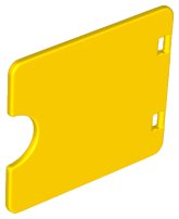 LEGO onderdeel Duplo Deur/Raam Ruit 1 x 4 x 3 met Semi-Ovale Uitsnijding 27382