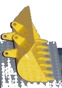 LEGO onderdeel Technic Digger Bucket 8 x 14 with 7 teeth (2814)