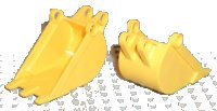 LEGO part Technic Benna Escavatore 4 x 4 x 9 con 3 Denti 2950