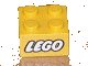 LEGO onderdeel Brick 2 x 2 with Lego Logo Closed O Style White with Black Outline Pattern (3003px3)