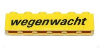 LEGO onderdeel Brick 1 x 6 with Black 'wegenwacht' Pattern (Sticker) - Set 2140 3009pb125