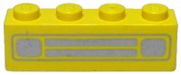LEGO part Brick 1 x 4 with Car Grille Chrome Pattern (Surface Print) 3010pb035s