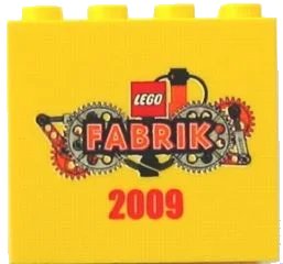 LEGO onderdeel Brick 2 x 4 x 3 with LEGO Fabrik 2009 Pattern (30144pb033)