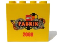 LEGO part Brick 2 x 4 x 3 with LEGO Fabrik 2008 Pattern B 30144pb048