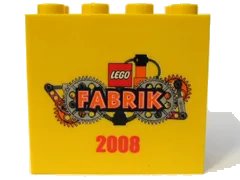 LEGO onderdeel Brick 2 x 4 x 3 with LEGO Fabrik 2008 Pattern B (30144pb048)