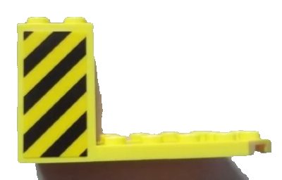 LEGO onderdeel Cockpit 7 x 4 x 3 with Black and Yellow Danger Stripes Pattern on Both Sides (Stickers) - Set 7249 (30250pb02)