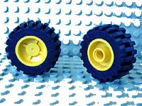 LEGO onderdeel Wiel 18mm D. x 14mm met Zwarte Band 30.4 x 14 (30285 / 30391) 30285c01