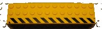 LEGO part Arch 2 x 14 x 2 1/3 with Black and Yellow Danger Stripes Pattern Model Right Side (Sticker) - Set 7900 30296pb02R