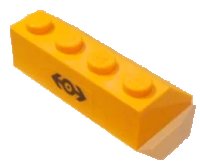 LEGO onderdeel Slope 45 2 x 4 with Train Logo Black Pattern (Sticker) - Set 4564 3037pb019