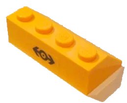 LEGO onderdeel Slope 45 2 x 4 with Train Logo Black Pattern (Sticker) - Set 4564 (3037pb019)