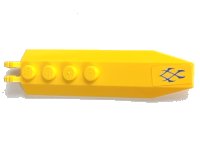 LEGO part Scharnier Platte 1 x 8 mit Angled Side Extensions mit Blue Markings Muster (Aufkleber) - Set 7962 30407pb05