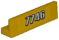 LEGO onderdeel Paneel 1 x 4 x 1 met Wit '7746' Patroon (Sticker) - Set 7746 30413pb028