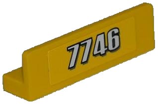 LEGO onderdeel Paneel 1 x 4 x 1 met Wit '7746' Patroon (Sticker) - Set 7746 (30413pb028)