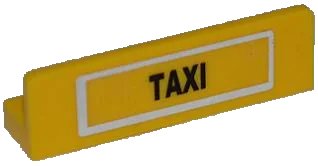LEGO onderdeel Panel 1 x 4 x 1 with Black 'TAXI' in White Rectangle Pattern (Sticker) - Set 7937 (30413pb030)