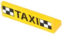 LEGO onderdeel Panel 1 x 4 x 1 with Black 'TAXI' and Black and White Checkered Pattern (Sticker) - Set 60050 30413pb043